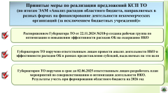 Реализация рекомендаций по оптимизации расходов на НКО в Томской области